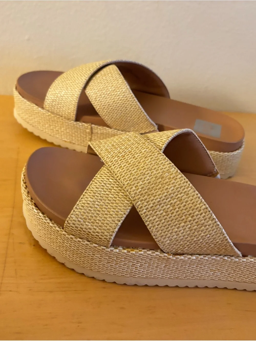 Dolce Vita Natural Woven Slide Sandal summer